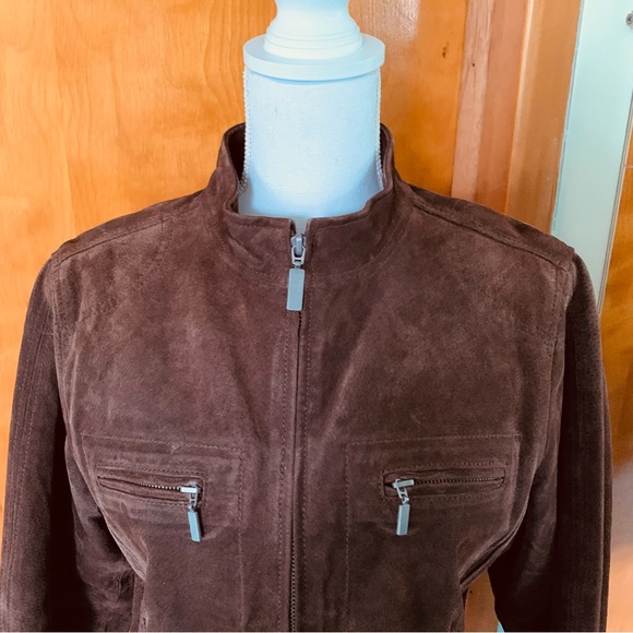 Ruff Hewn Suede Leather brown jacket - Picture 3 of 14